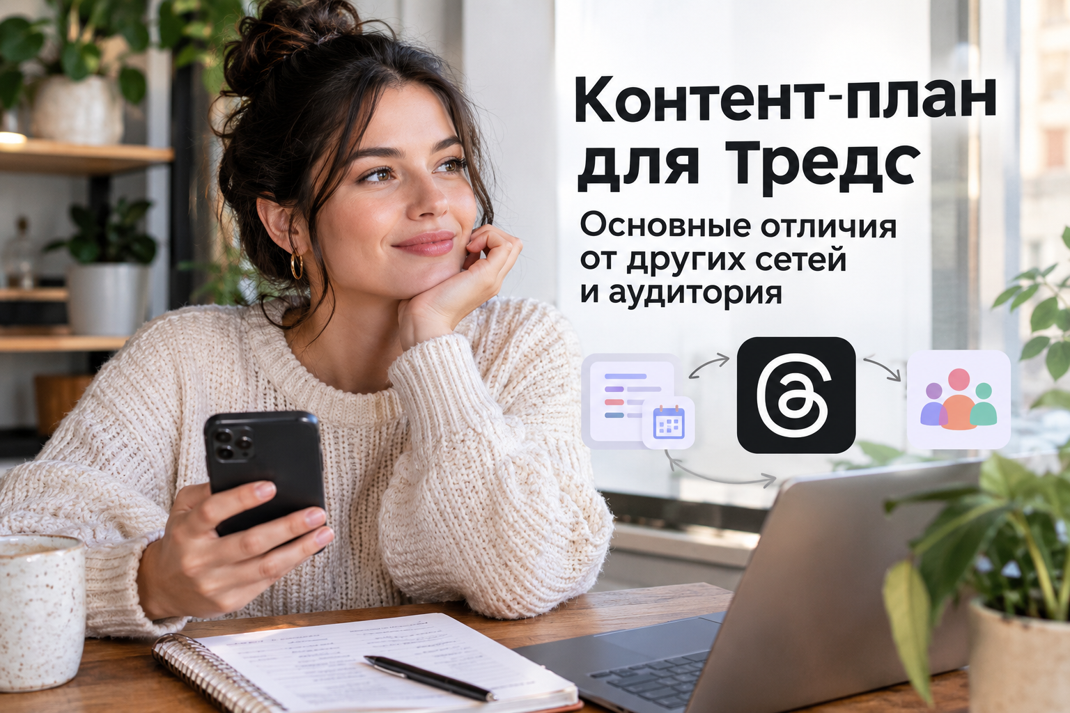 Фотореализм по теме «Контент план для треадс основные отличия от других сетей и
