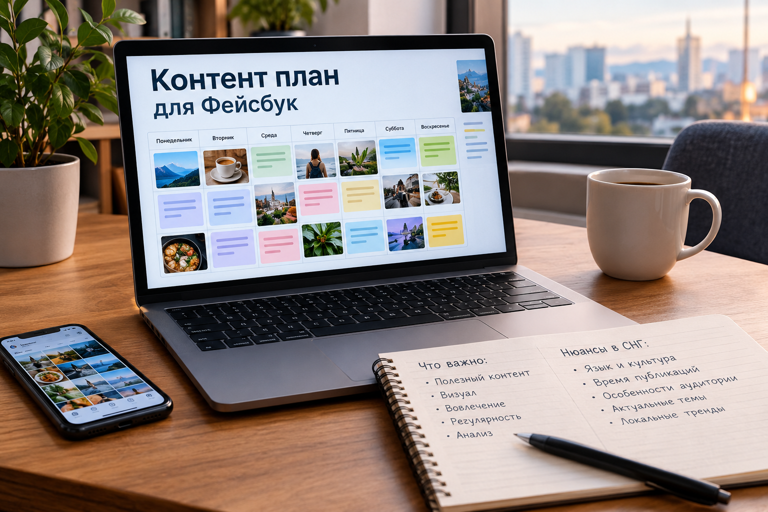 Фотореализм, предметная деталь по теме «контент план для фейсбук что надо знать 